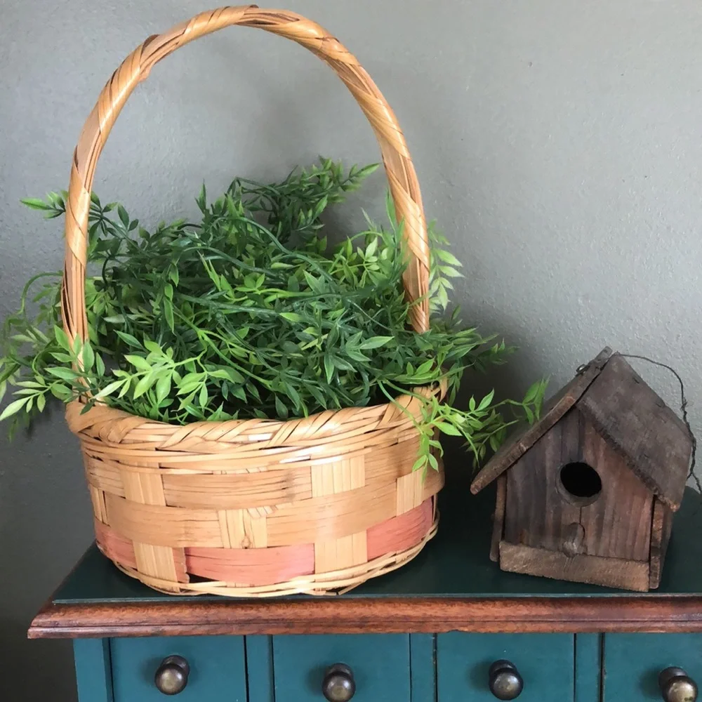 Vintage Estate Midcentury Wicker Basket